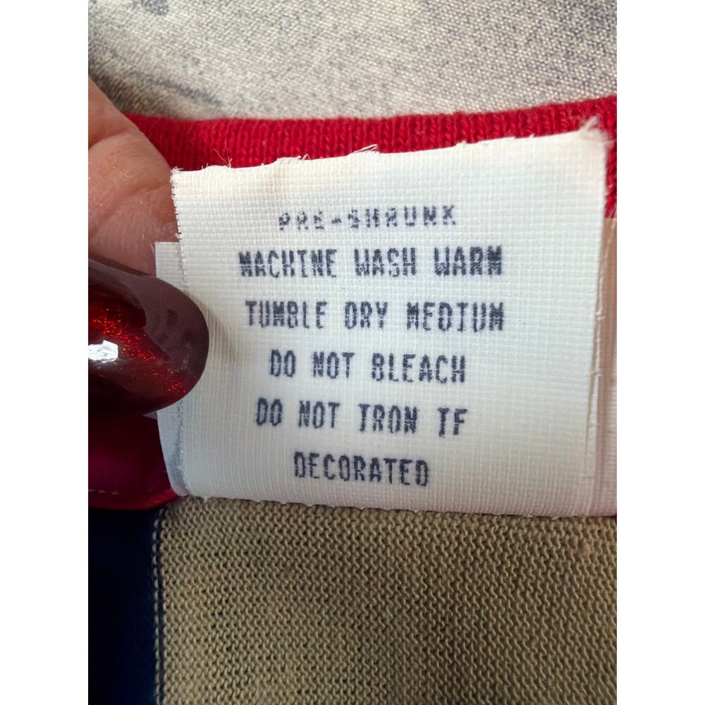 Action Gear Polo Short Sleeve Shirt Red Blue Tan Rugby Men’s Medium Vintage USA - Picture 5 of 8